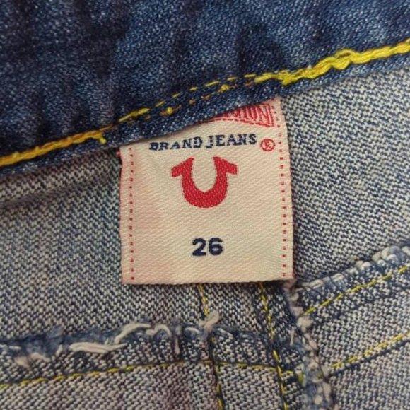 New True Religion Boot Cut Jeans Size 26 Inseam 31 Rainbow Joey - Picture 7 of 13